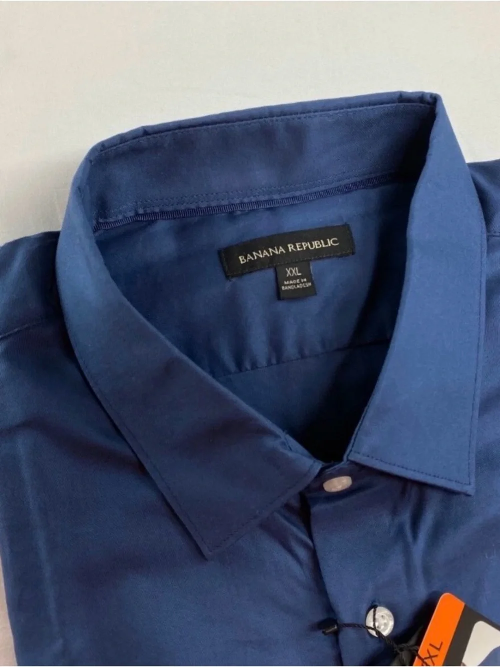 Banana Republic Men's Long Sleeve Slim Fit Cotton Dress Shirt Blue XXL 19.5